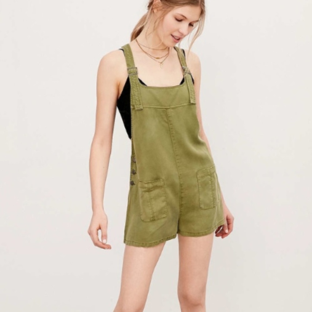 BDG Olive Overalls